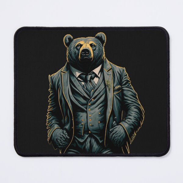 Item preview, Royal bear in black suit designed and sold by Fusion Art.