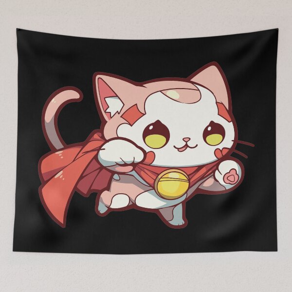 Item preview, Kawaii superhero cat designed and sold by FurFashion.