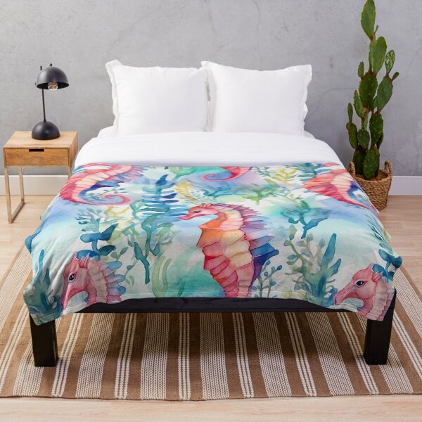 Item preview, Watercolour Seahorses Pattern designed and sold by PatternStudios.
