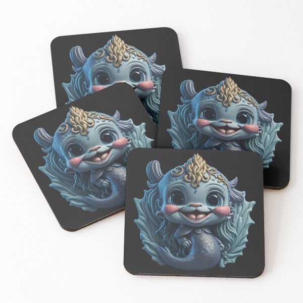 Item preview, Smiling Cute Mermaid Cartoon Character designed and sold by PC-artist.