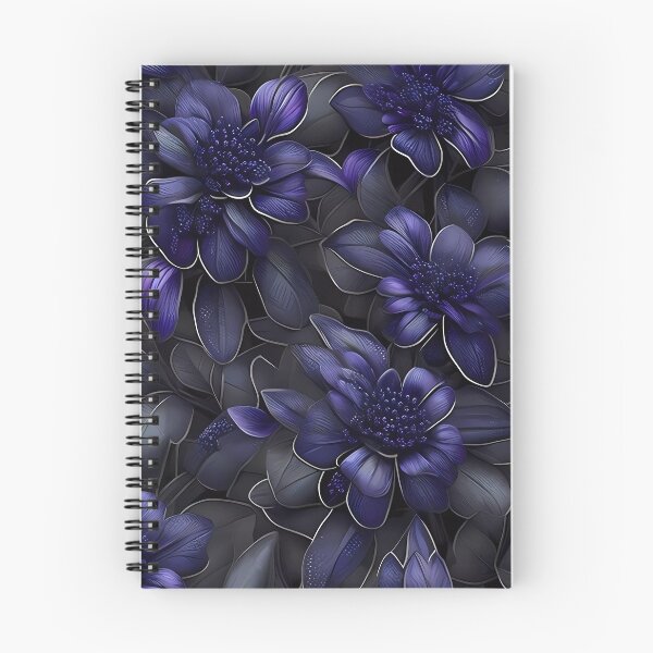 Item preview, Blue flowers and black foliage- gothic inspired designed and sold by Nosy is Everything.