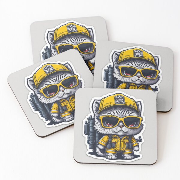 Item preview, Cute Animal Sticker - Firefighter! designed and sold by ROBIN MACGREGOR.
