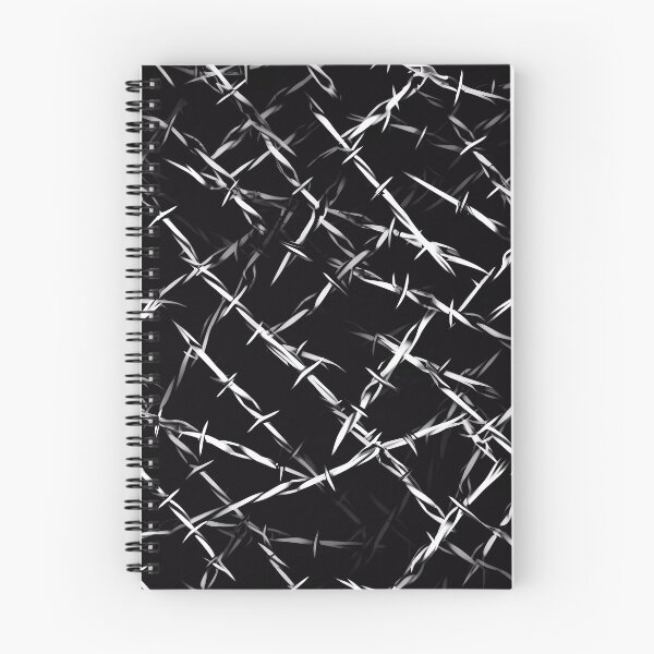 Item preview, Silver barbed wire on black background designed and sold by Nosy is Everything.