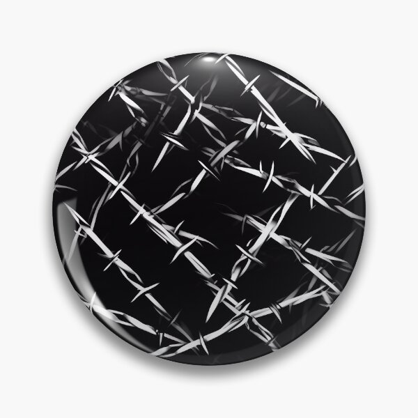 Aperçu de l'œuvre Fil de fer barbelé d'argent sur fond noir créée et vendue par Nosy is Everything.