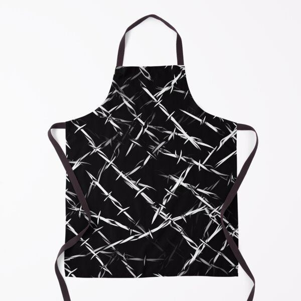 Item preview, Silver barbed wire on black background designed and sold by Nosy is Everything.
