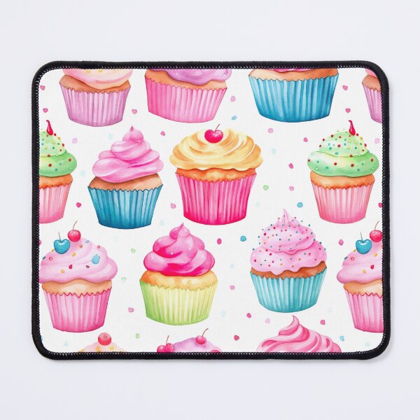 Item preview, Patrón de cupcakes de acuarela designed and sold by PatternStudios.