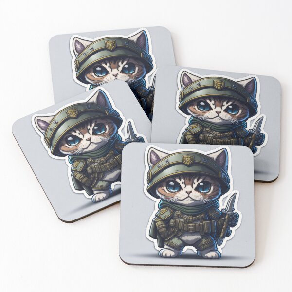 Item preview, Cute Animal Sticker - Cat wars! designed and sold by ROBIN MACGREGOR.