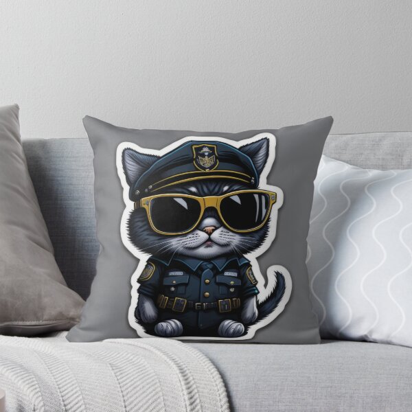 Item preview, Cute Animal Sticker - Cat Police! designed and sold by ROBIN MACGREGOR.