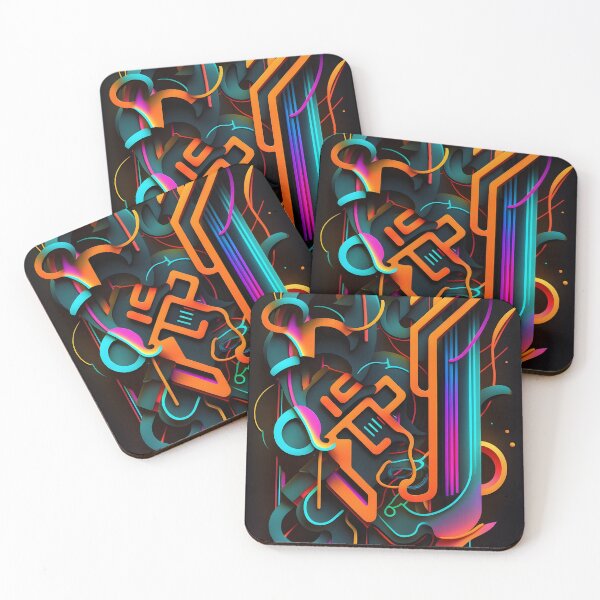 Item preview, abstract neon- technology designed and sold by R&B Art and design.