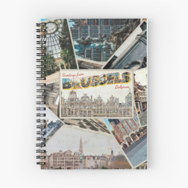 Item preview, Greetings from Brussels in Belgium Vintage style retro souvenir designed and sold by DeveloperProp0.