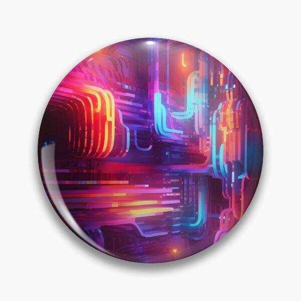 Item preview, abstract neon- tech room designed and sold by R&B Art and design.