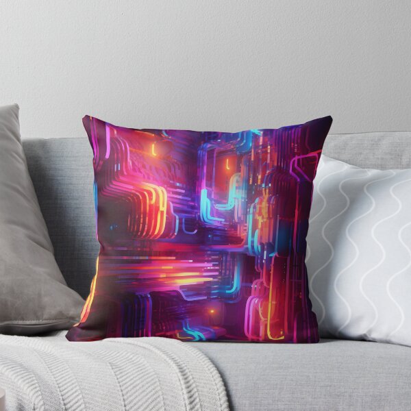 Item preview, abstract neon- tech room designed and sold by R&B Art and design.