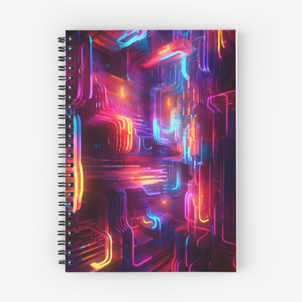 Item preview, abstract neon- tech room designed and sold by R&B Art and design.