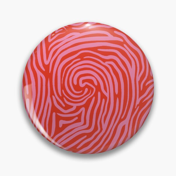 Artikelvorschau, Fingerabdrucklinien in Rot-Rosa-Kontrast entworfen und verkauft von lurepeating.