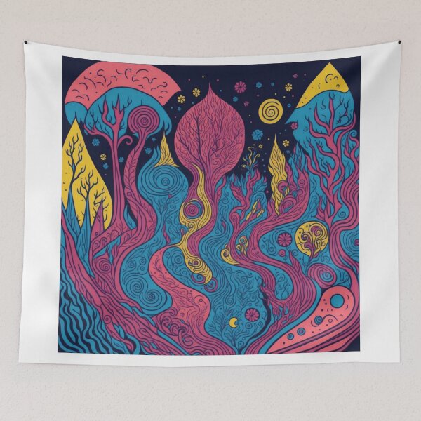 Item preview, Pastel Dreamscape: A Whimsical Journey through Abstract Doodles designed and sold by RedArtG09.