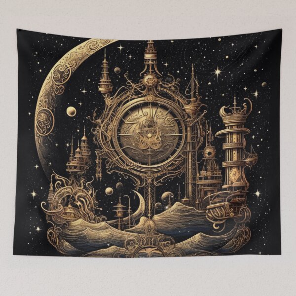 Item preview, Palace in Gold Moon - Majestic Artwork and Designs designed and sold by BubbleSpy.