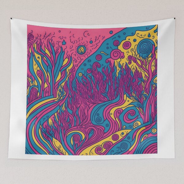 Item preview, Vibrant Vistas: Exploring a Playful Landscape of Abstract Doodles designed and sold by RedArtG09.