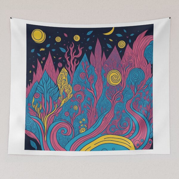 Item preview, Abstract Whimsy: A Colorful Wonderland of Pastel Doodles designed and sold by RedArtG09.