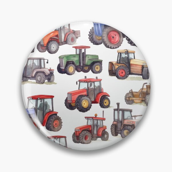 Item preview, Watercolour Tractors Seamless Pattern designed and sold by PatternStudios.