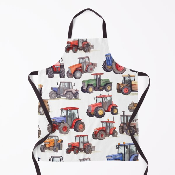Item preview, Watercolour Tractors Seamless Pattern designed and sold by PatternStudios.