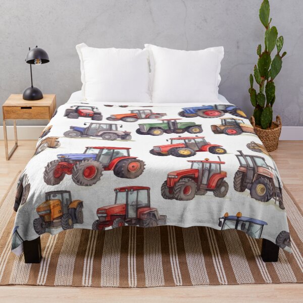 Item preview, Watercolour Tractors Seamless Pattern designed and sold by PatternStudios.