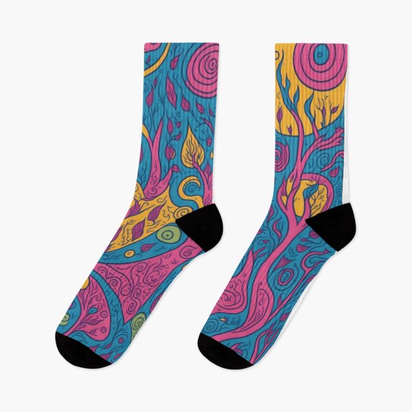 Item preview, Doodled Delight: A Bright and Playful Landscape in Pastel Colors designed and sold by RedArtG09.