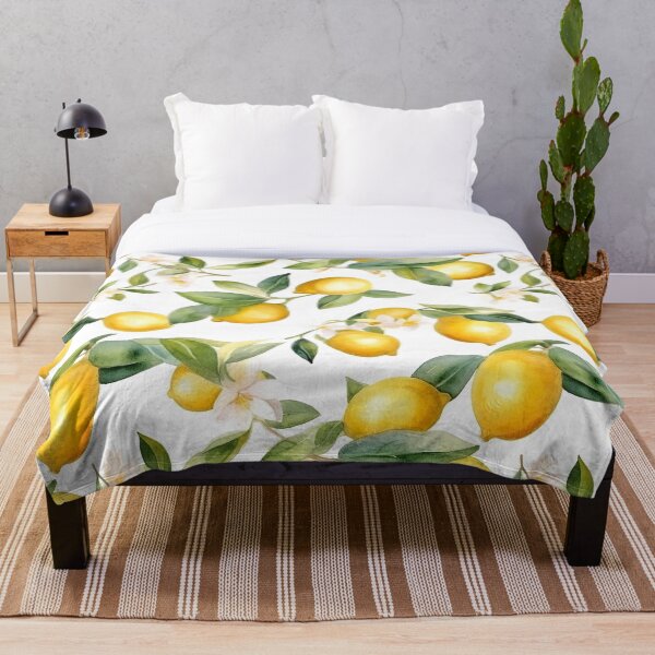 Aperçu de l'œuvre Modèle sans couture de citron aquarelle créée et vendue par PatternStudios.