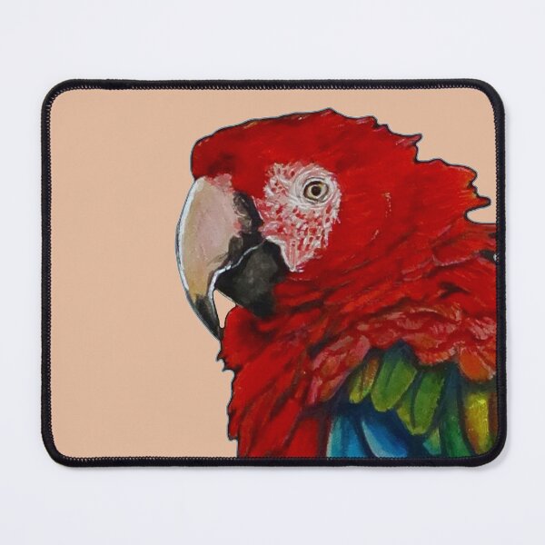 Item preview, Red Macaw Parrot Gouache Painting designed and sold by wejollydigitals.