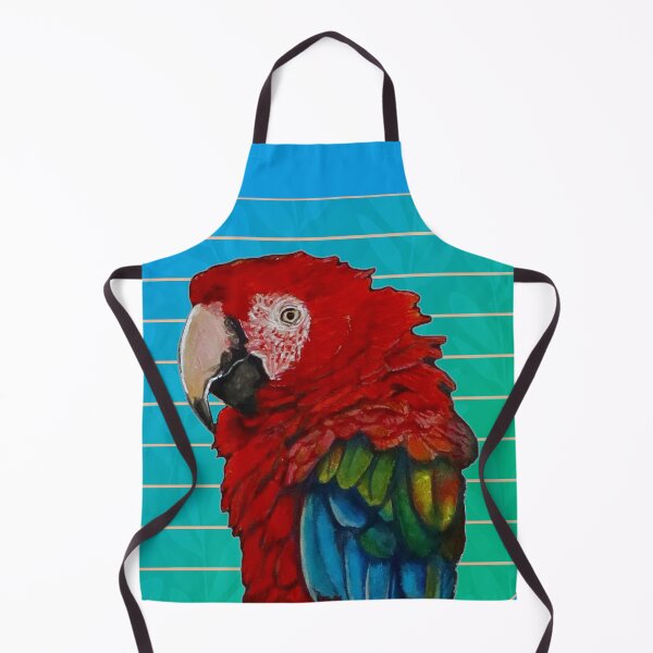 Item preview, Red Macaw Parrot Gouache Painting designed and sold by wejollydigitals.