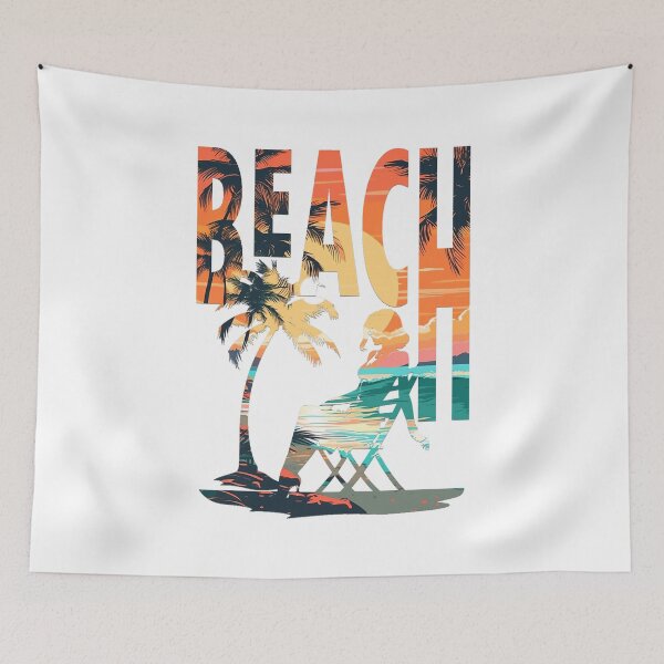 Item preview, colorful Beach holiday lillustration - Different logo size, position? Email me -  designed and sold by Picture-Art.
