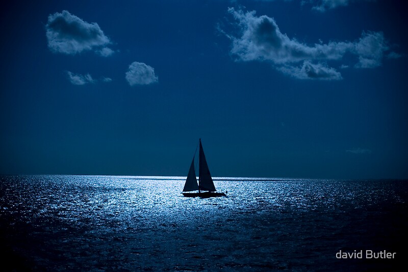  Sailboat At Night by david Butler Redbubble