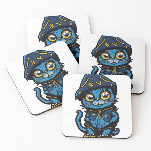 Item preview, The cool blue cat designed and sold by malkeetart.