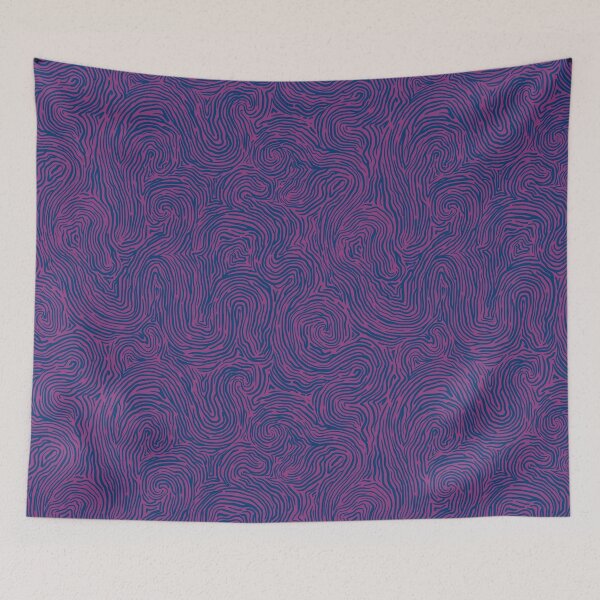 Item preview, Fingerprint Lines in Blueberry Plum designed and sold by lurepeating.