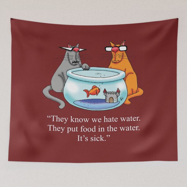 Item preview, Funny Spectickles Cat and Fish Humor designed and sold by abbottoons.