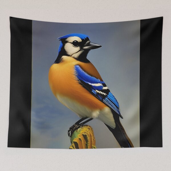 Aperçu de l'œuvre Blue Jay, empâtement, Ai Generated Art créée et vendue par ACC .
