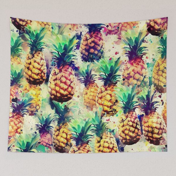 Item preview, Pineapple paradise splash pattern designed and sold by TomFrontierArt.