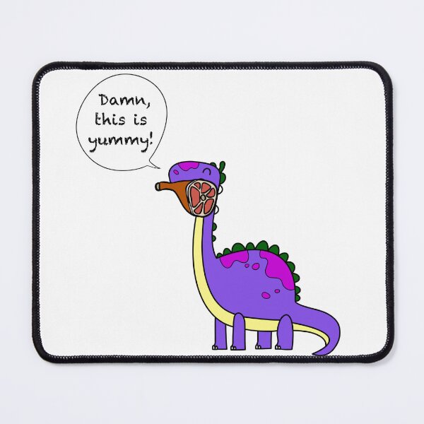 Item preview, Meat Dinosaur, plant eater eating meat designed and sold by SketchyPedals.