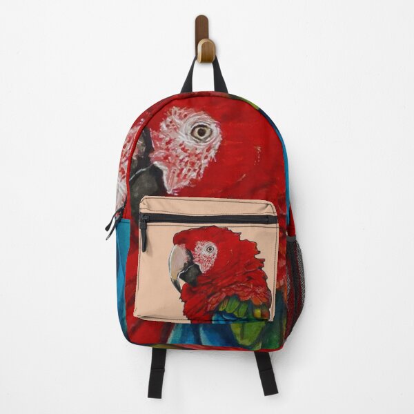 Item preview, Red Macaw Parrot Gouache Painting designed and sold by wejollydigitals.