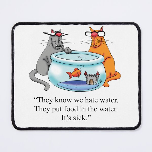 Item preview, Funny Spectickles Cat and Fish Humor designed and sold by abbottoons.