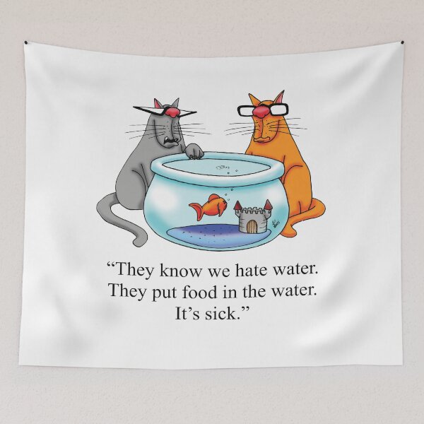 Item preview, Funny Spectickles Cat and Fish Humor designed and sold by abbottoons.