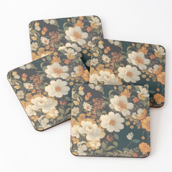 Item preview, AI Generated 70s Watercolor Tropical Flower and Leaf pattern  designed and sold by AiArtMerch.