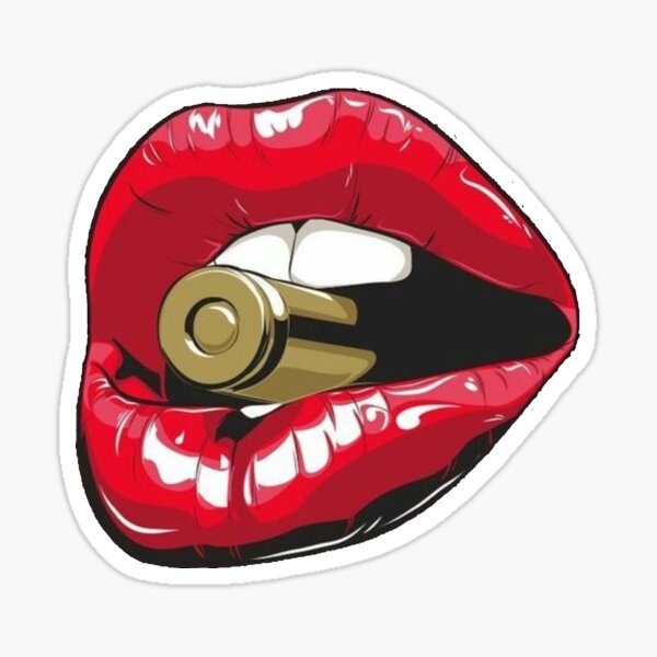 Bite my lip and pull my hair” Lips Sticker for Sale by Gracefrom98