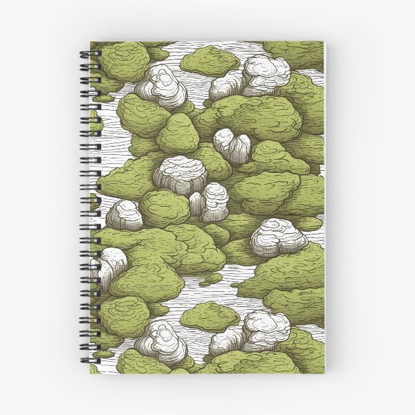 Item preview, Organic Harmony: Hand-Drawn Moss and Stone Wallpaper designed and sold by GiveMeMood.