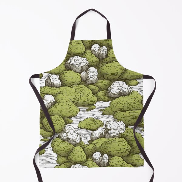 Item preview, Organic Harmony: Hand-Drawn Moss and Stone Wallpaper designed and sold by GiveMeMood.
