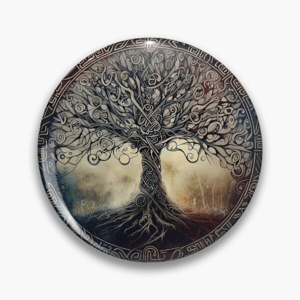 Item preview, Yggdrasil - tree of life with runic pattern designed and sold by TomFrontierArt.