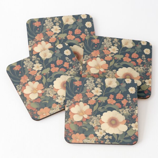 Item preview, AI Generated 70s Watercolor Tropical Flower and Leaf pattern  designed and sold by AiArtMerch.