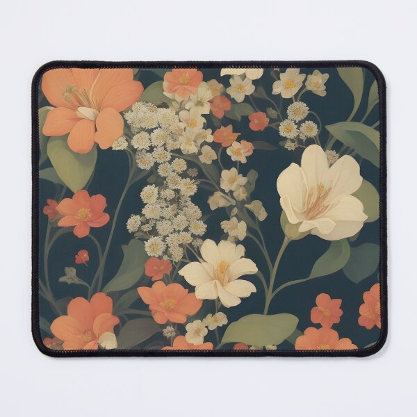 Item preview, AI Generated 70s Watercolor Tropical Flower and Leaf pattern  designed and sold by AiArtMerch.