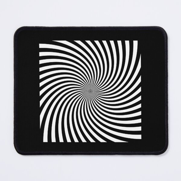 Item preview, Hypnotic Spiral "Discordia" - Black/White, Square, Counter-Clockwise designed and sold by Ella Jameson.