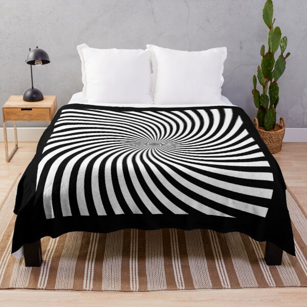 Item preview, Hypnotic Spiral "Discordia" - Black/White, Square, Counter-Clockwise designed and sold by Ella Jameson.