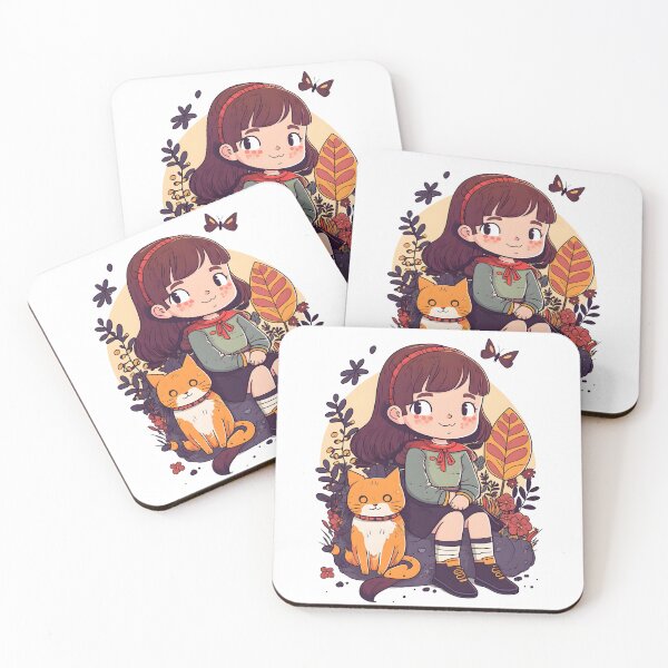 Item preview, Sly Girl & Cat Kawaii Anime Orange Cat Lover designed and sold by SecretDicer.